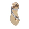 thumbnail image 2 of Water Flat Sandals Summer Beach Sandals Fashion Versatile Sparkling Style Sandals for Women 2025 Gold 36, 2 of 5