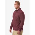 thumbnail image 3 of KingSize Men's Big & Tall Soft Cable Knit 1/4 Zip Sweater, 3 of 3