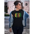 thumbnail image 2 of Peace Love Juneteenth Shaped T-Shirt Women -Smartprints Designs, Female 3X-Large, 2 of 4