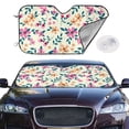 thumbnail image 2 of Uemuo Cute Flower Pattern Accordion Car Windshield Sun Shade, Foldable Reflective Sun Visor for Car, Reflector Windshield Sunshade-Small, 2 of 7