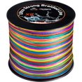 thumbnail image 1 of RUNCL Línea de Pesca Trenzada, Resistente a la abrasión, Estiramiento Cero, Trenza de Pesca de Visibilidad Extra Multicolor 8X para Agua Dulce Salada, 328-1093 Yardas, 12-100 LB, Regalo de Pesca, deco, 1 of 3