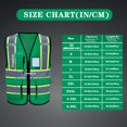 thumbnail image 2 of AYKRM Green High Vis Reflective Safety Vest for Women Men Security Pocket Zipper, 2 of 5