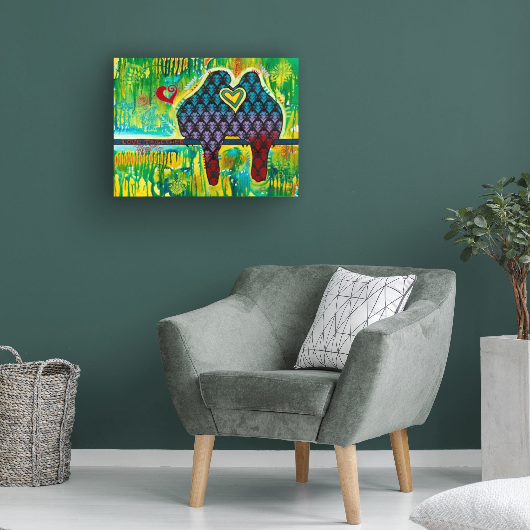 Canvas Wall Art - Dean Russo 'Love Together' Wall Art for Living Room, Bedroom, or Office Décor by Trademark Fine Art - 19 x 14 Inches
