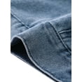 thumbnail image 6 of INSPIRE CHIC Women's Denim Jacket Short Puff Sleeves Turndown Collar Jean Jacket XL Medium BLue, 6 of 7
