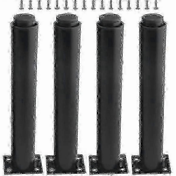 Adjustable Metal Furniture Legs (25-42cm, Black)