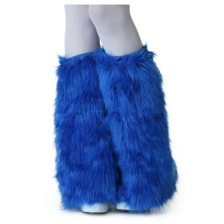 

Adult Royal Blue Furry Boot Covers