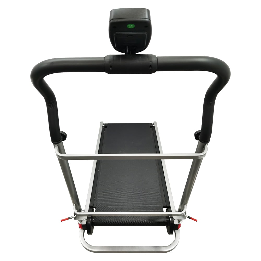 Foldable Manual Small Walking Treadmill Incline Walking Exercise Machine with Digital LCD Display