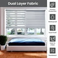 Lauren Taylor Cordless Zebra Blinds for Windows - 100% Polyester Pull ...