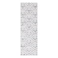 thumbnail image 3 of Unique Loom Matrix Trellis Collection Area Rug - Motif (3' x 10' Runner White/Gray), 3 of 7