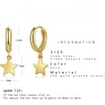 thumbnail image 6 of Gold Dangle Drop Hoop Earrings for Women Men Gold Plated Dainty Earrings Hypoallergenic Star Cross Huggie Hoops Jewelry for Everyday Wear, 6 of 6