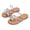 Z01-Silver, variant on Girls Leather Slide Sandals - Natural Cork Footbed, Non-Slip Kids Sandals for Girls & Boys White for Size 4