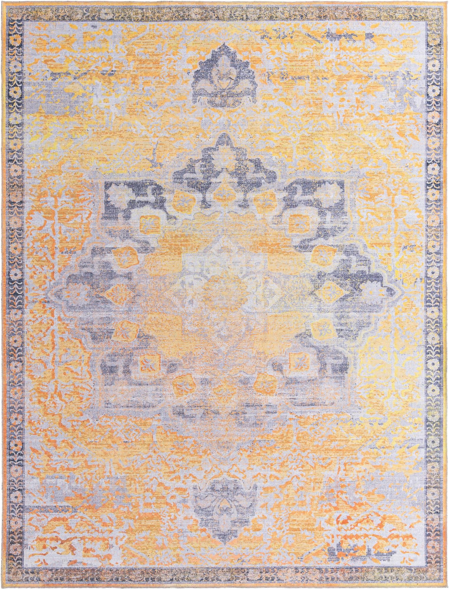 Tuscan Core Rug Rugs.com Francesca Collection Washable Rug – 9' x 12' Tuscan Yellow ...
