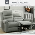 thumbnail image 4 of HOMCOM 2 Seater Manual Reclining Sofa with Linen Fabric and Thick Sponge Seat, 4 of 9