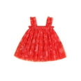 thumbnail image 1 of xiaxaixu Robe Ligne A pour Filles, Robe Sans Manches Père Noël Bonhomme de Neige Imprimé Neige Robe en Tulle Costume de Noël, 1 of 9