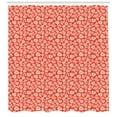 thumbnail image 3 of Ambesonne Floral Shower Curtain, Art Nouveau Pattern, 69"Wx70"L, Orange White, 3 of 3