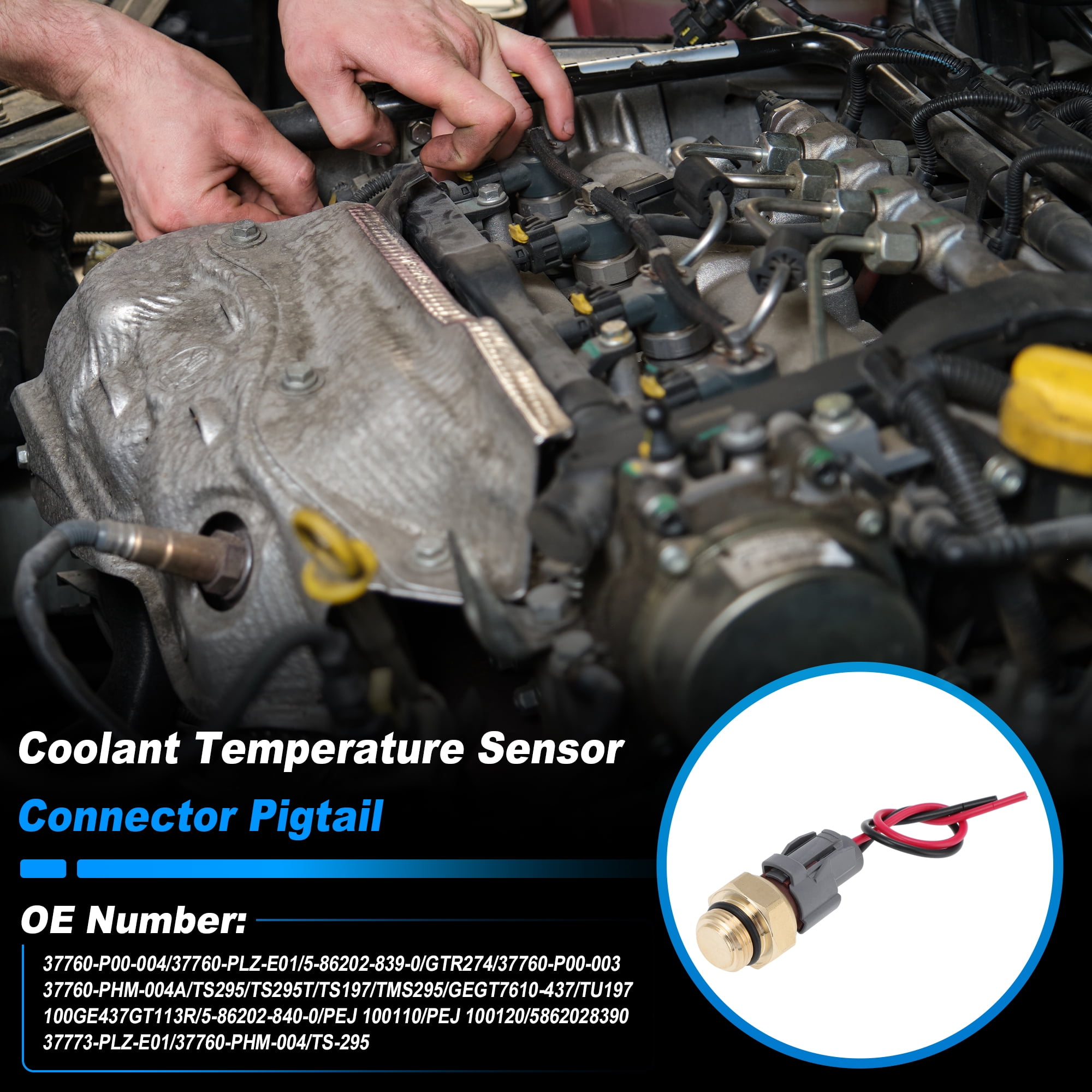 Unique Bargains Coolant Temperature Sensor Connector Pigtail for Honda Accord and CR-V