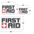 thumbnail image 3 of First Aid Vinyl Decal 2 Pack of 12 Inch x 16 Inch Weatherproof Heavy-Duty Adhesive Backing | Emergency Supplies, Workplace Safety, OSHA Compliance | Made in USA, 3 of 6