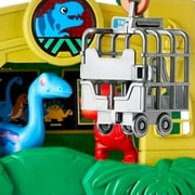 Kid Connection Dinosaur Rescue Station Play Set with Light and Sound, 28 Pcs, Toddler Toys, Age 3+
