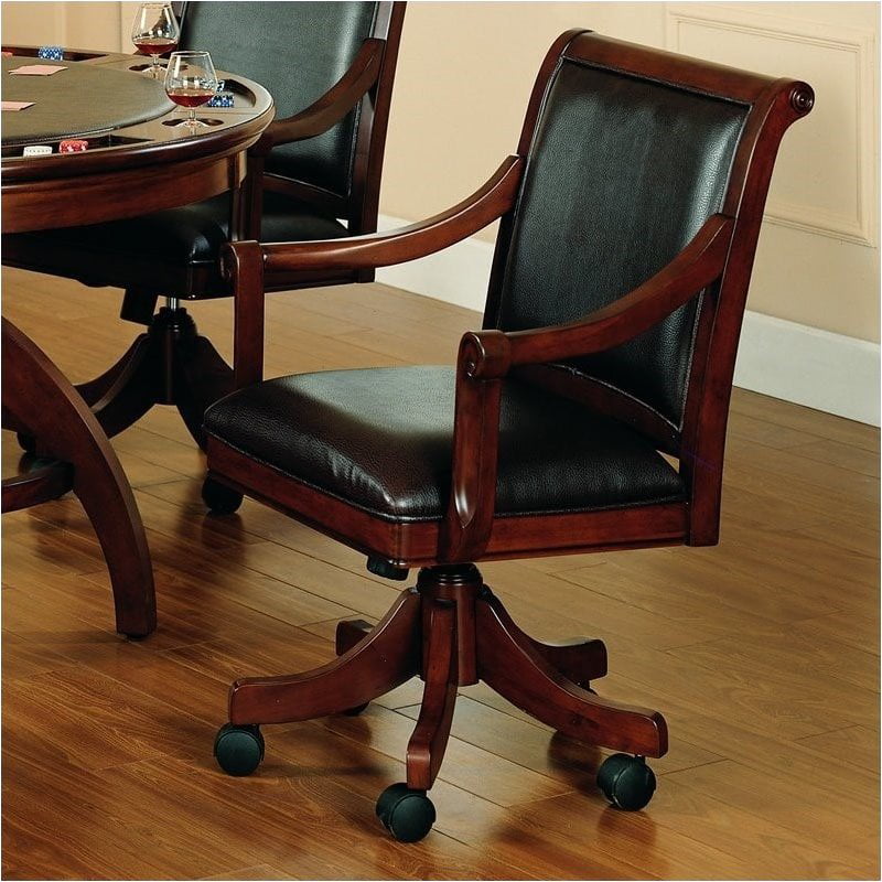 Hawthorne Collections Arm Chair with Casters in Medium