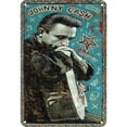 thumbnail image 1 of Chapa Metal Johnny Cash Pintura Hierro Rectangular Pared para Y Bar 30x40cm, 1 of 9