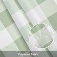 thumbnail image 6 of Bedliving Green White Plaid Window Valance for Kitchen Bathroom Laundry Room, 54 x 18 Inch Rod Pocket Short Curtain, 1 Panel, 6 of 9