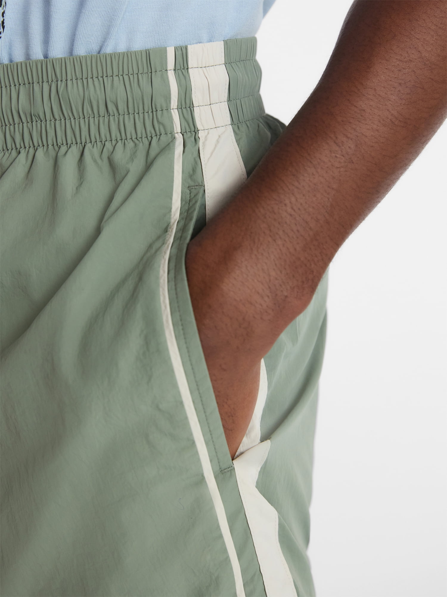No Boundaries Nylon Track Shorts, 6" Inseam, Men's XS-5XL