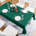 thumbnail image 2 of SHILIU-Jacquard Rectangle Tablecloth - Swirl Design Waterproof Stain Resistant Table Cover Wrinkle Free Heavy Weight Table Cloths for Dining and Kitchen (60 x 144 Inch,Dark Green Swirl), 2 of 4