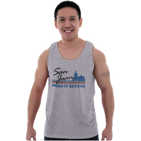 Puerto Rico San Juan Boricua Pride Tank Top T Shirts Men Women Brisco Brands S