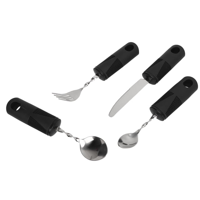 Weighted Silverware, Arthritic Hands Adaptive Utensil Stable Wear For Parkinsons Patients For Home Hospital