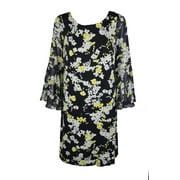 Jessica Howard Navy Floral Bell-Sleeve Shift Dress 12