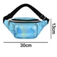thumbnail image 2 of Apuakthei Riñoneras holográficas, cinturón ajustable para festivales, correr, riñonera impermeable con bolsillos, 2 of 5