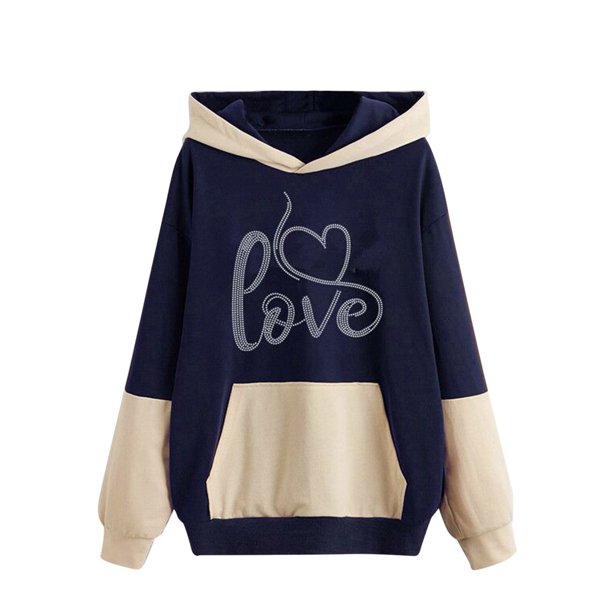 Gibobby Sudadera con capucha mujer, Sudadera Campus French Terry Hoodie, Mujer(Azul oscuro,G)