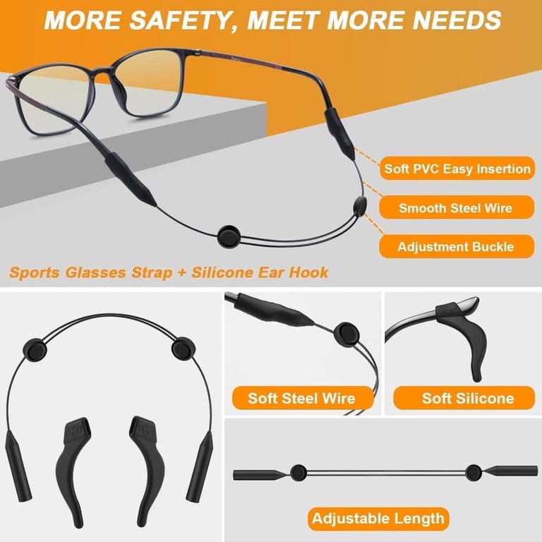 Omnful Adjustable Glasses Straps-Upgrade No Tail Sunglasses