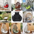 thumbnail image 4 of SHANNA Hanging Chair Cushion, Cushions for Hanging Egg Chair,Washable Swing Chair Cushion, Thicken Patio Hanging Egg Chair Pad, Garden Hanging Basket Chair Seat, Black, 4 of 9