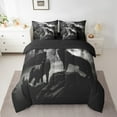 thumbnail image 2 of YST Wolf Bedding Set Full Size 7 Piece Moon Planet Galaxy Bed In A Bag For Kids Boys,Howling Wolves Comforter Set Wild Animal Bed Sheets Set With Comforter, 2 of 5