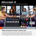 thumbnail image 2 of Mezclador de streaming de podcasts Tascam Mixcast 4 con grabadora y USB, 2 of 9