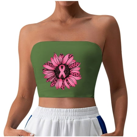 XFYSSS Fashion Women s Printed Bra Strapless Yoga Exercise Chest Wrap Vest Bra Versatile Tube Tops Women Polyester Bra