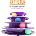 thumbnail image 5 of Purrfect Feline Titan's Tower Cat Puzzle Toy, Ball Tower - Purple - 4 Tier, 5 of 7