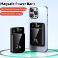 thumbnail image 3 of 20000mAh Magnetic Wireless Power Bank 22.5W Fast Charging for iPhone 15 for Xiaomi for Samsung Powerbank Portable Charger Spare Battery (black,20000mah), 3 of 7