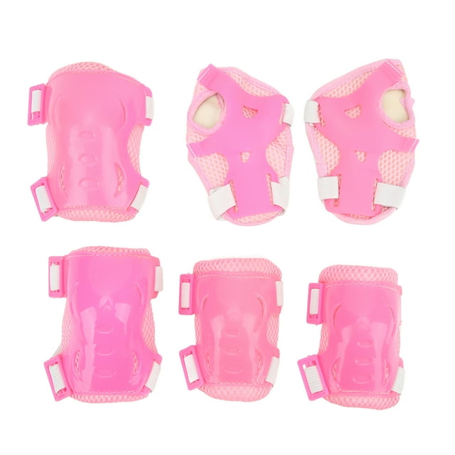 Genouillères Coudières, Bande Élastique Réglable Équipement de Protection pour Patinage à Roulettes Sports Extérieurs Rose