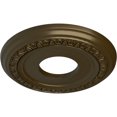 thumbnail image 3 of Ekena Millwork 12 1/4"OD x 4"ID x 1 1/8"P Jackson Ceiling Medallion (Fits Canopies up to 7 3/8"), Hand-Painted Brass, 3 of 8