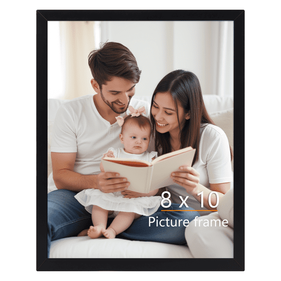 1 Pack 8x10 Picture Frame, 8 by 10 Photo Frame for Gallery Wall Tabletop Display, Single, Black