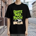 thumbnail image 3 of Skate Park Pooch, Skateboarding Dog Print 2, T Shirt for Men, Vintage Graphic Tees Men, 23807126,M, 3 of 8