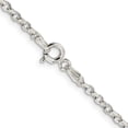 thumbnail image 6 of Diamond2Deal 925 Sterling Silver 2.6mm Diamond-Cut Cable Chain Necklace for Women 20", 6 of 6
