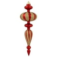 thumbnail image 4 of Northlight Shatterproof Commercial Size Finial Christmas Ornaments - 14" - Red and Gold - Set of 4, 4 of 6