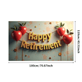 thumbnail image 3 of Happy Retirement Banner with Apple Decor Background Party Decors Retirement Celebration Photography Props Backdrop Decorations, 3 of 4