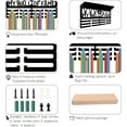 thumbnail image 3 of Medal Holder with Shelf Medal Hanger Display Trophy Shelf Stand Sports 4 Rows Metal Hanging Wall Mount Frame Hold 70+ Medals for Running Ribbon Medals Rack 15.7x7.9Inch-My Wall of Fame diy, 3 of 9