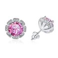 thumbnail image 5 of 2cttw Moissanite Hypoallergenic Earrings D Color VVS1 clarity Sterling Silver Diamond Earrings Studs Moissanite Earrings for Women Men with Certificate, 5 of 9
