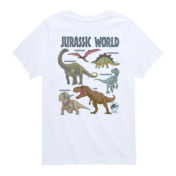 Jurassic World - Dinosaur Names Short Sleeve Graphic T-Shirt