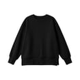 thumbnail image 3 of Falkdiz Girls Comfy Shirts Outdoor Long Sleeve With Mitten-Style Cuffs Tops Winter Warm School Party Pullover for Girls Solid Color , Black , Size: 5-6 Years, 3 of 7
